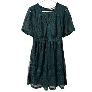 Bella Ella Boutique Size M Embroidered Dress Boho Cottagecore Fairycore Lace